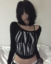 Off Shoulder Grunge Top