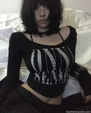 Off Shoulder Grunge Top