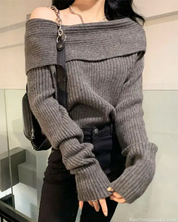 Off The Shoulder Knit Sweater