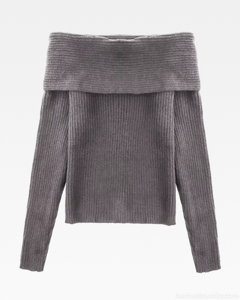 Off The Shoulder Knit Sweater