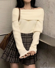 Off The Shoulder Knit Sweater