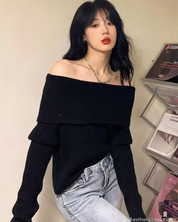Off The Shoulder Knit Sweater