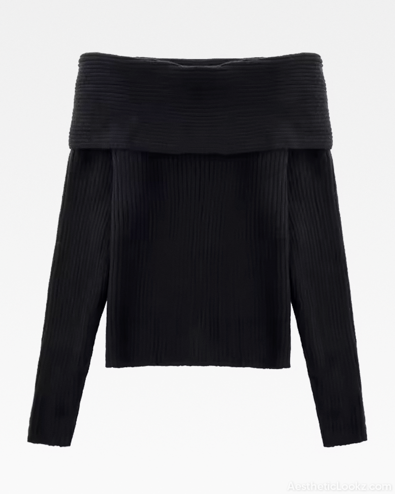 Off The Shoulder Knit Sweater