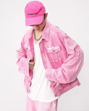Pink Denim Jacket