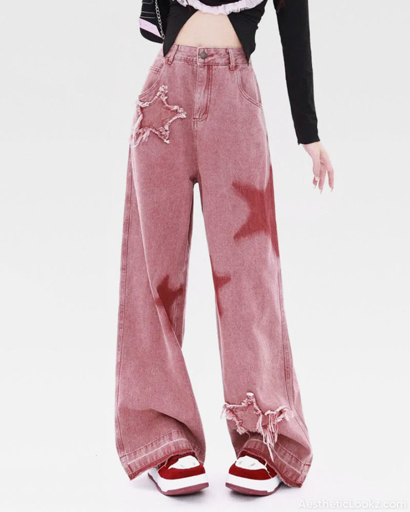 Pink Star Jeans