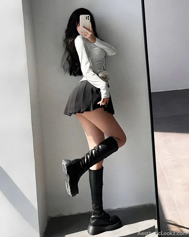 Pleated Mini Tennis Skirt