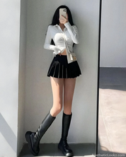 Pleated Mini Tennis Skirt