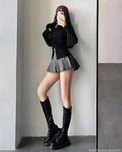 Pleated Mini Tennis Skirt