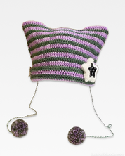 Pom Pom Cat Ear Beanie