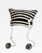 Pom Pom Cat Ear Beanie