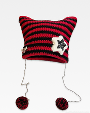 Pom Pom Cat Ear Beanie
