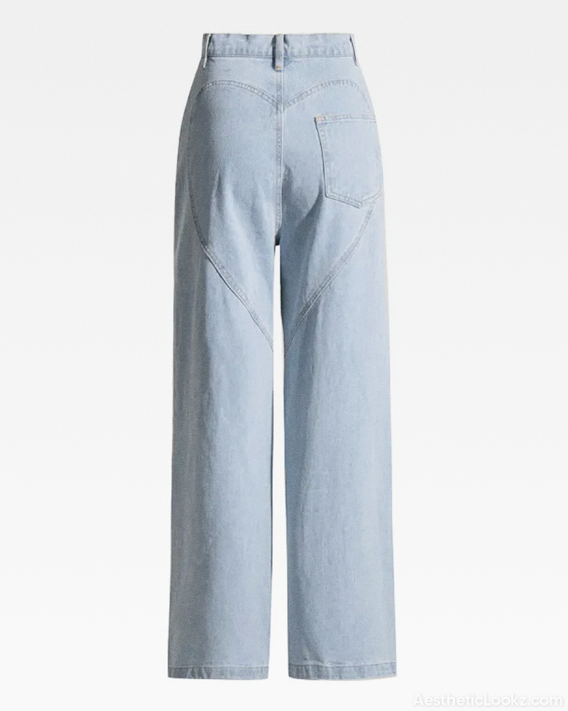 Rhinestone Cut Out Jeans