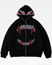 Rhinestone Hoodie Y2K