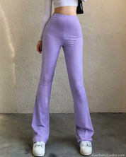 Ribbed Flare Pants