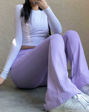 Ribbed Flare Pants