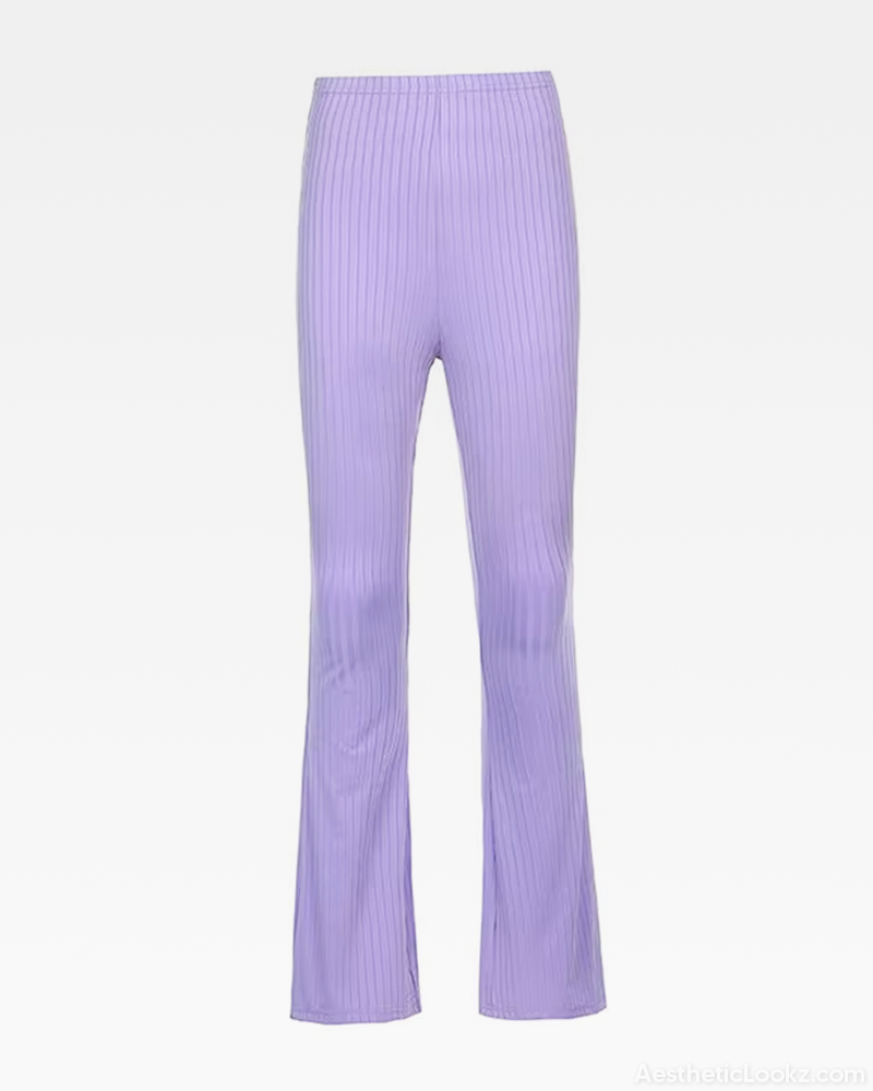 Ribbed Flare Pants