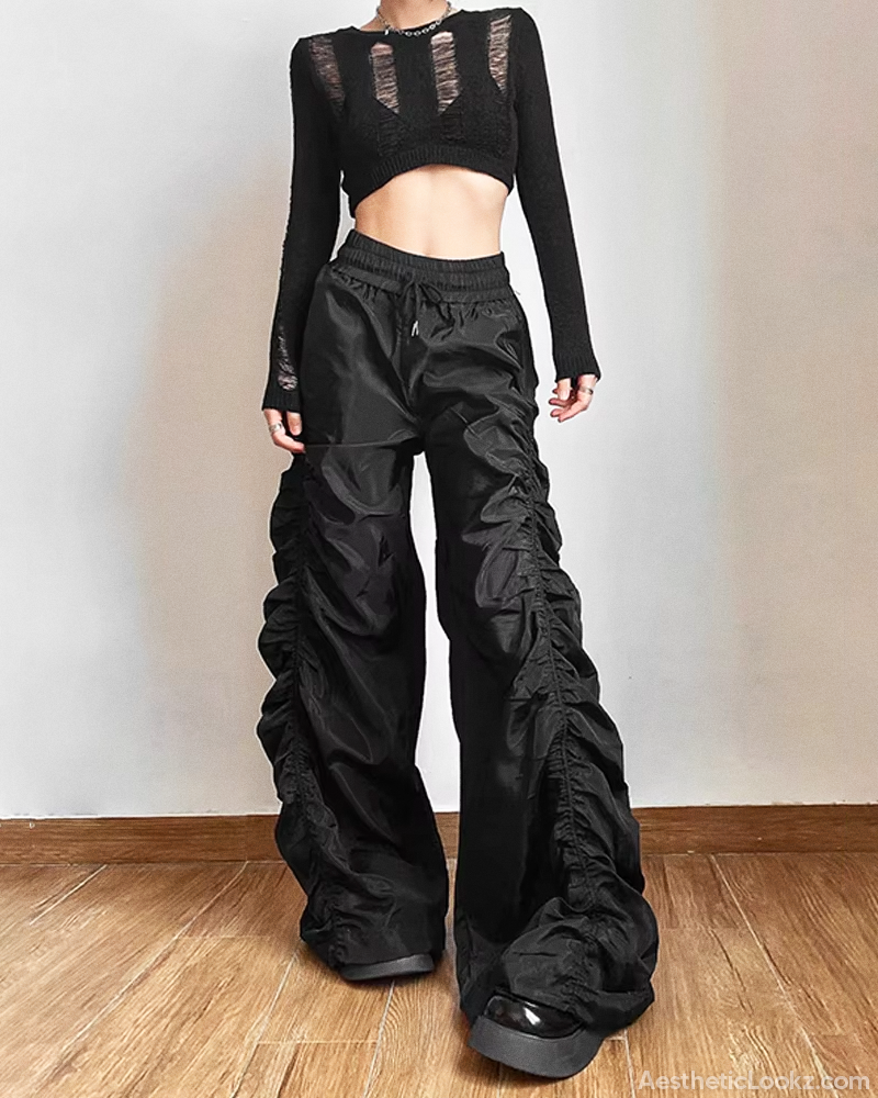 Ruched Parachute Pants