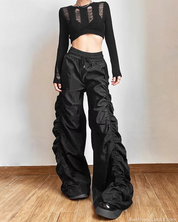 Ruched Parachute Pants