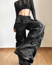 Ruched Parachute Pants