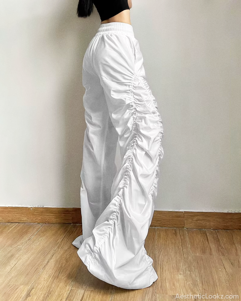 Ruched Parachute Pants