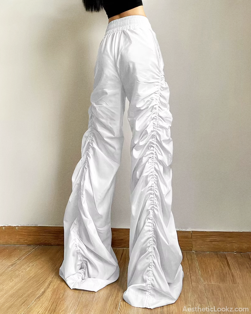 Ruched Parachute Pants