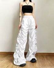 Ruched Parachute Pants
