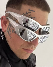 Silver Sunglasses Y2K