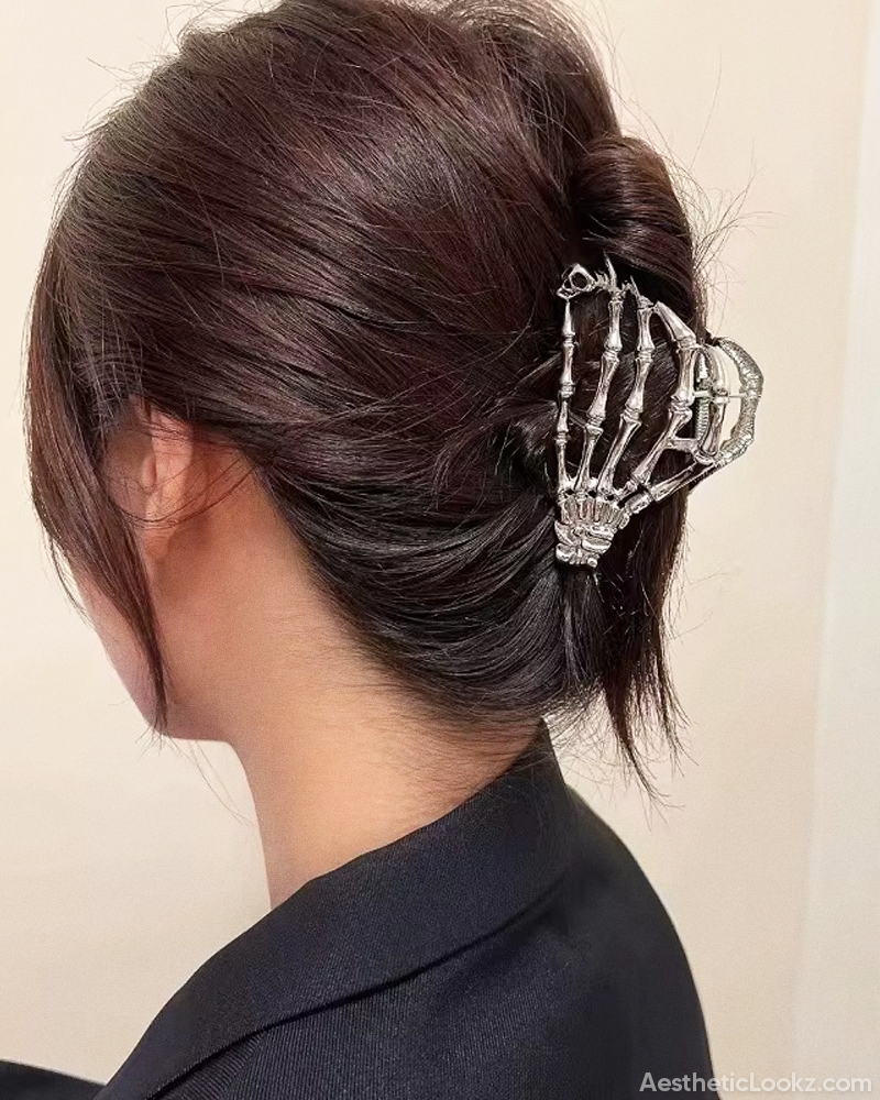 Skeleton Hand Hair Clip