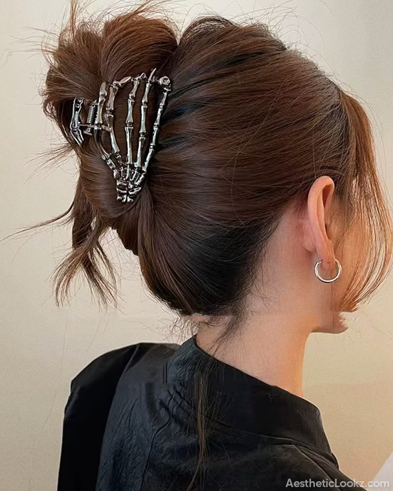 Skeleton Hand Hair Clip