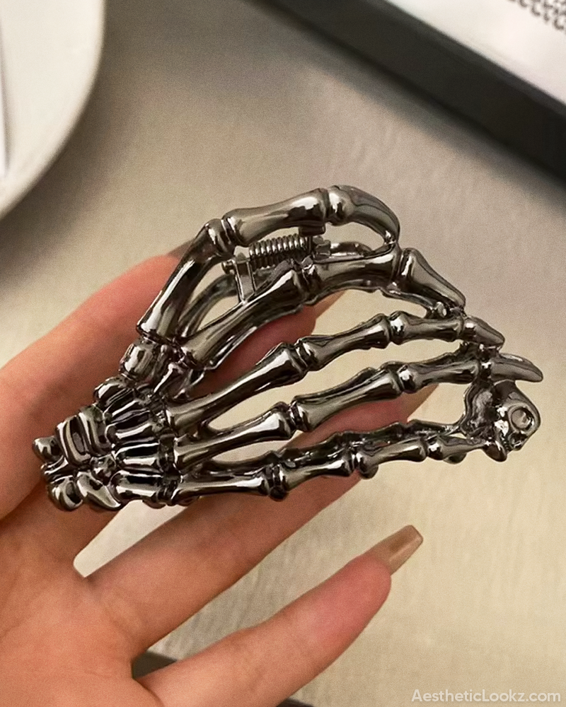 Skeleton Hand Hair Clip