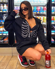 Rhinestone Skeleton Hoodie