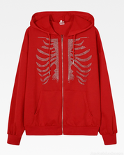 Rhinestone Skeleton Hoodie
