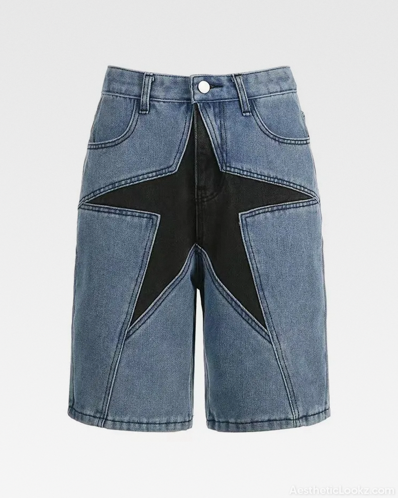Star Denim Shorts
