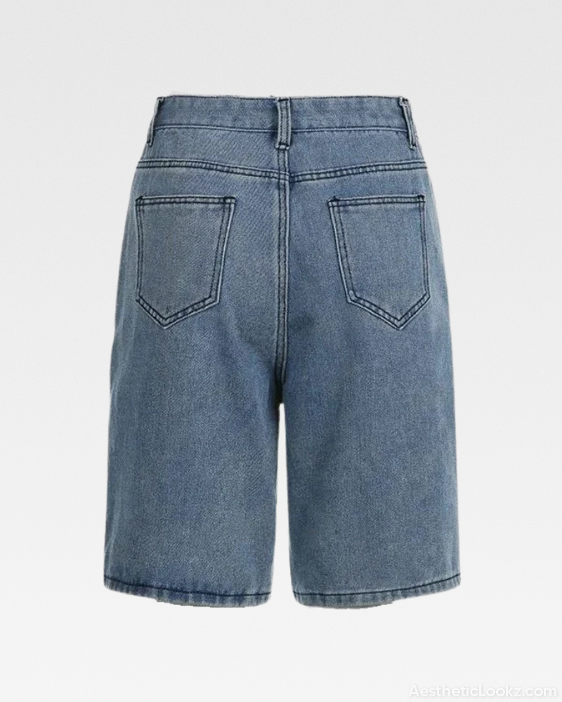 Star Denim Shorts