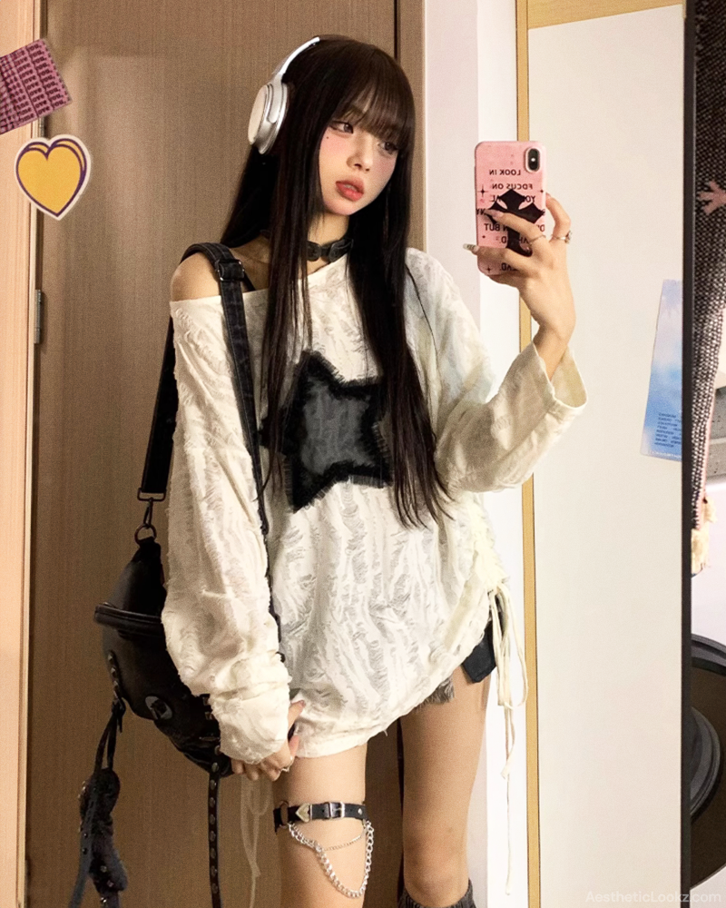 Star Distressed Sweater