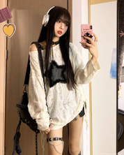 Star Distressed Sweater