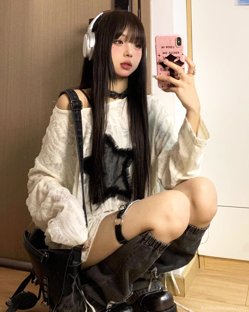 Star Distressed Sweater