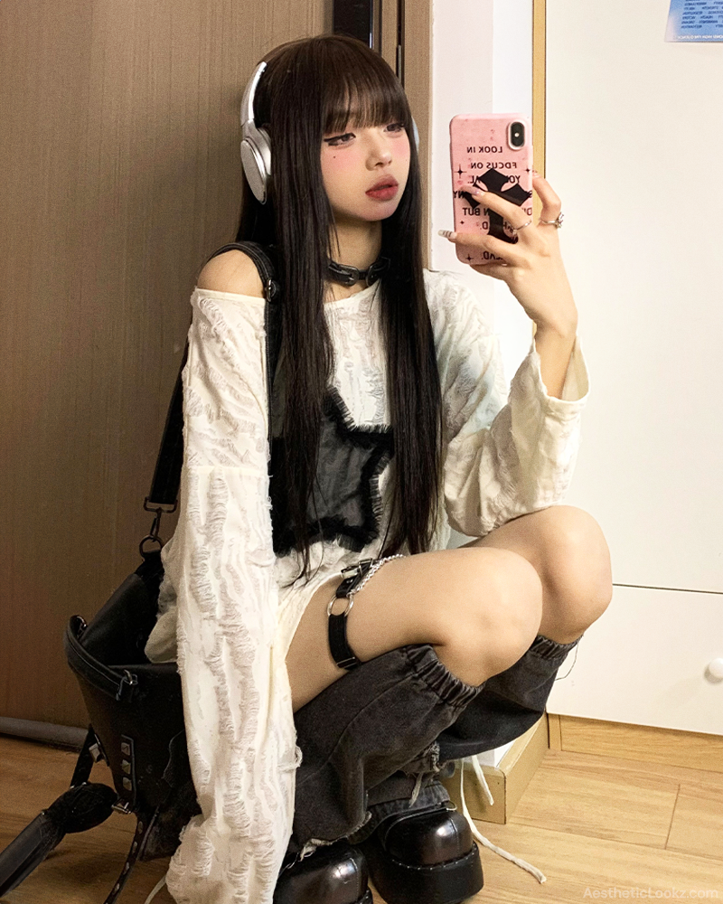 Star Distressed Sweater