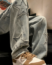 Star Embroidered Jeans