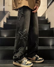 Star Embroidered Jeans