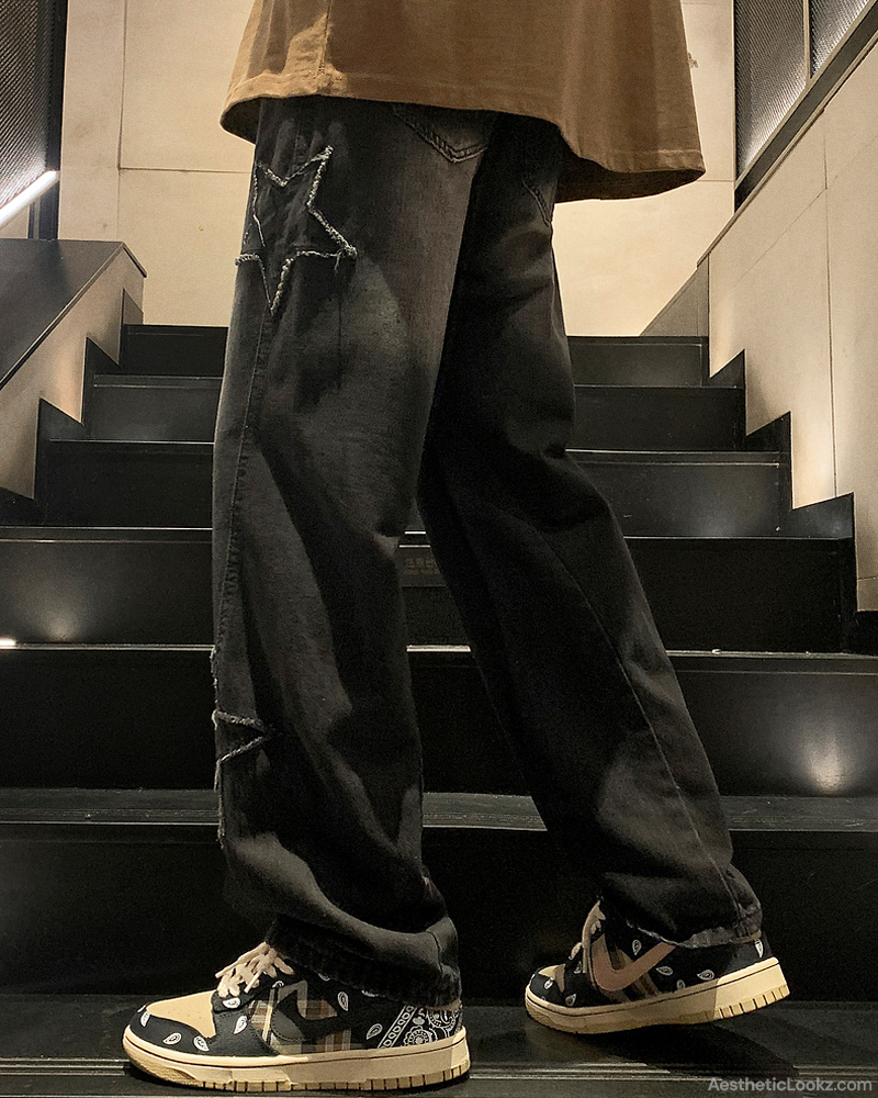 Star Embroidered Jeans