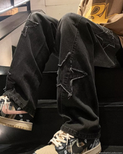 Star Embroidered Jeans