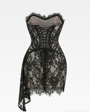 Strapless Lace Mini Dress