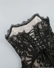 Strapless Lace Mini Dress