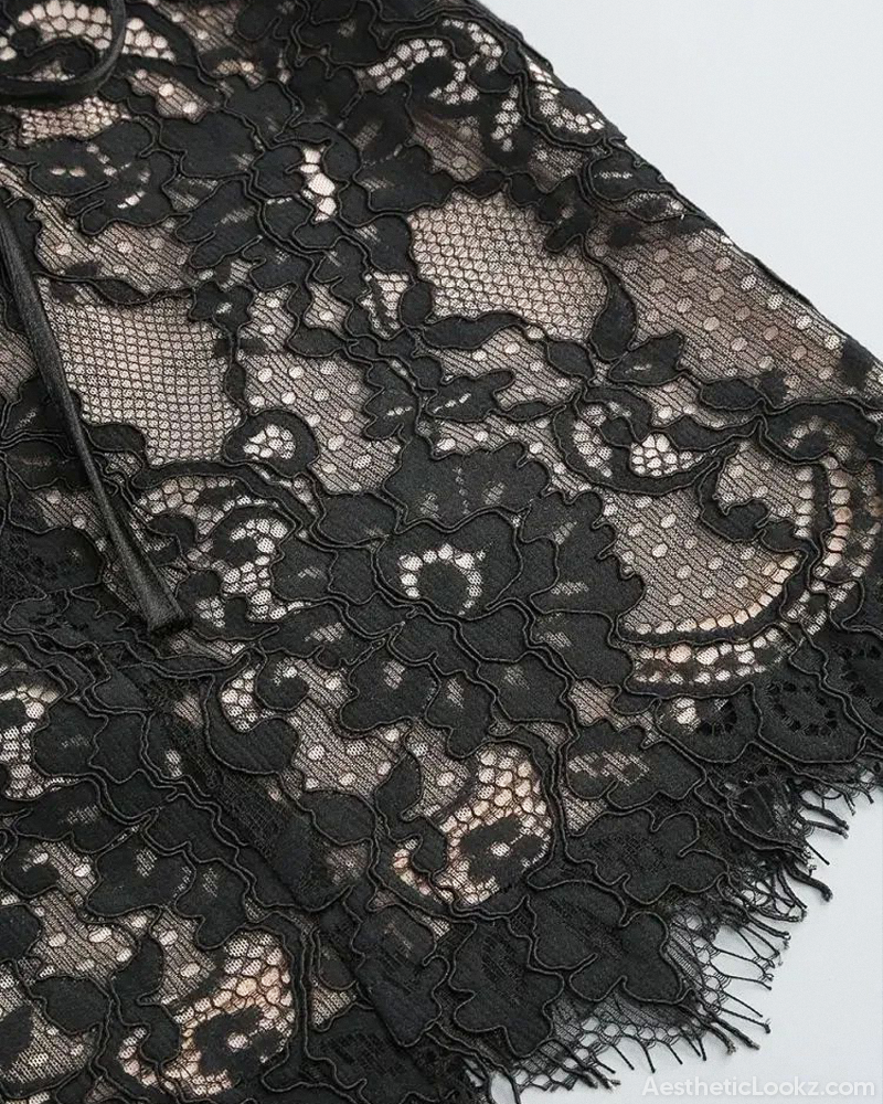 Strapless Lace Mini Dress