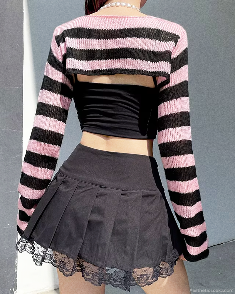 Striped Shrug Sweater