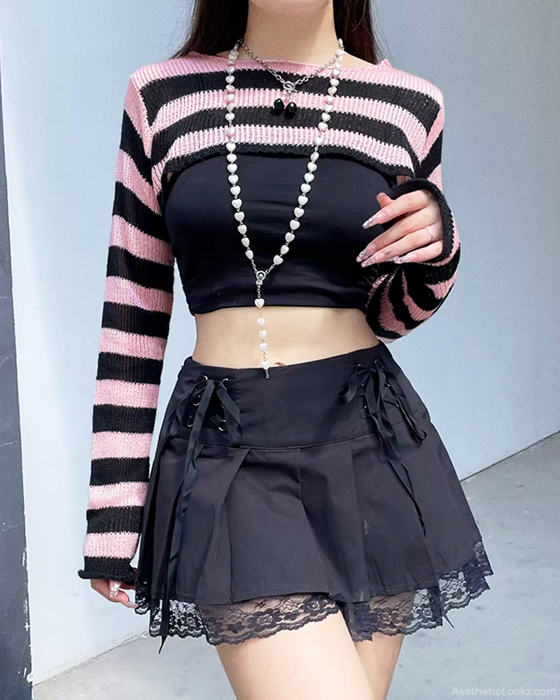 Striped Shrug Sweater