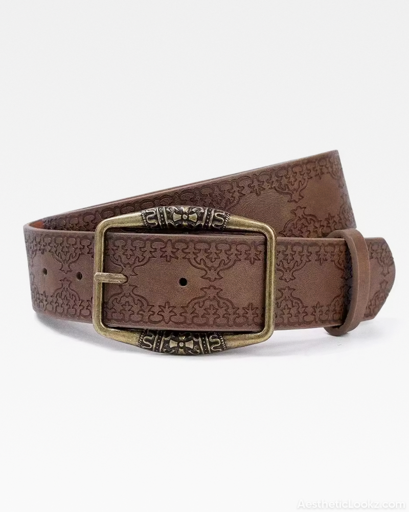 Vintage Brown Leather Belt