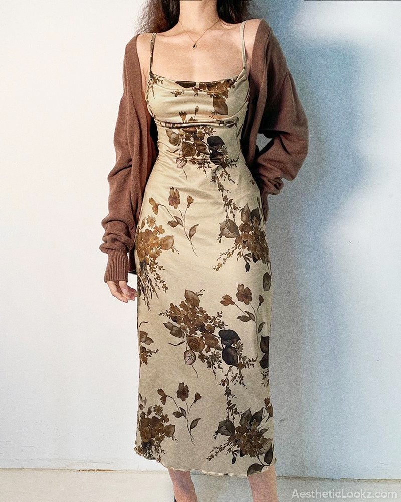 Vintage Floral Maxi Dress