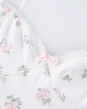 White Coquette Floral Mini Dress